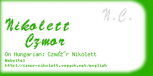 nikolett czmor business card